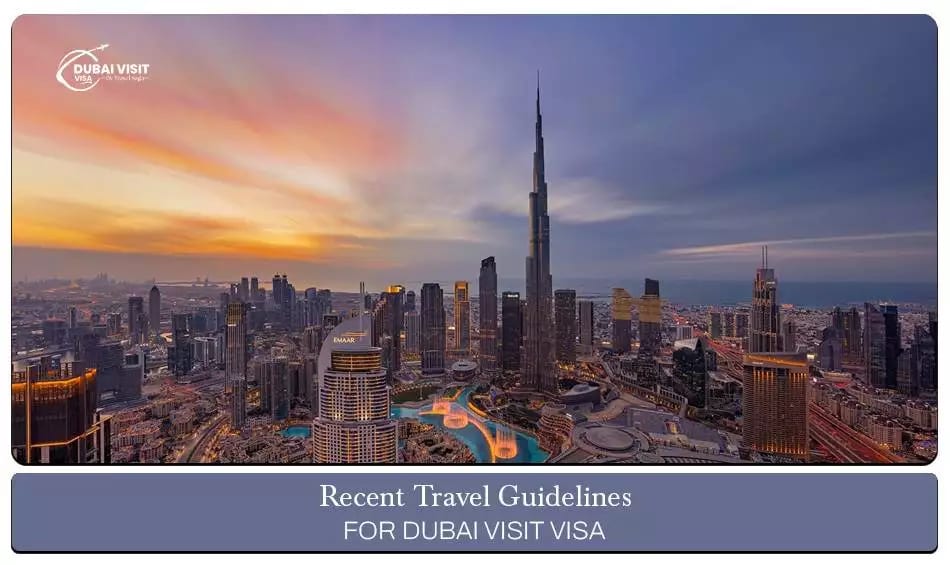 Recent UAE travel guidelines | Dubai visit visa guidelines blog banner by the dubai visit visa