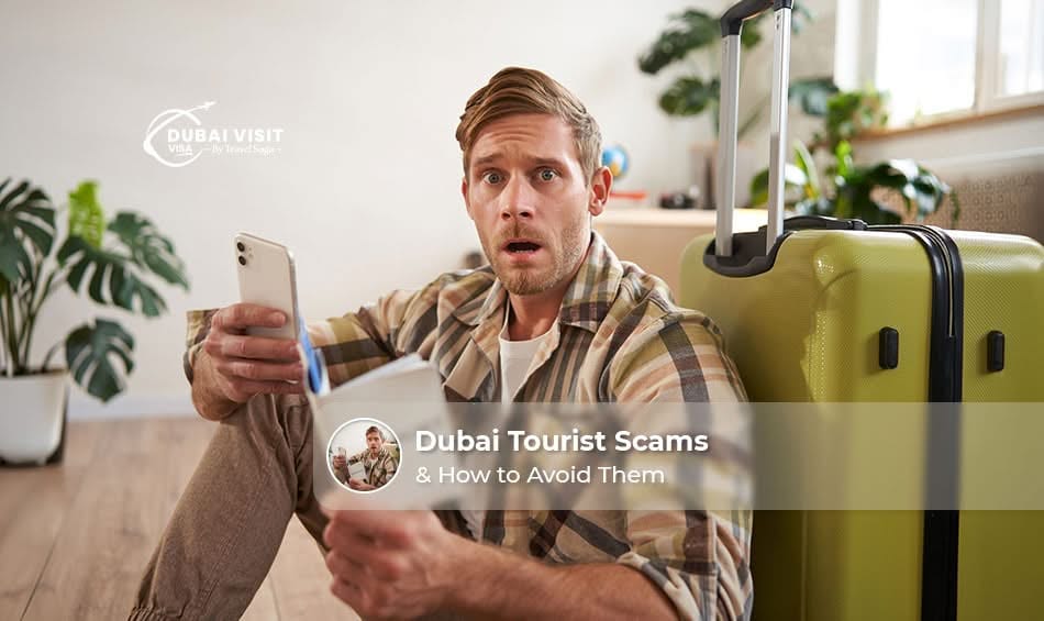 Tourist learning about Dubai scams and safety tips while travelling in the city