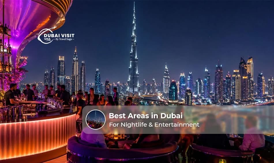 Visitors enjoying Dubai nightlife at luxury restaurants, clubs, and entertainment venues across the city